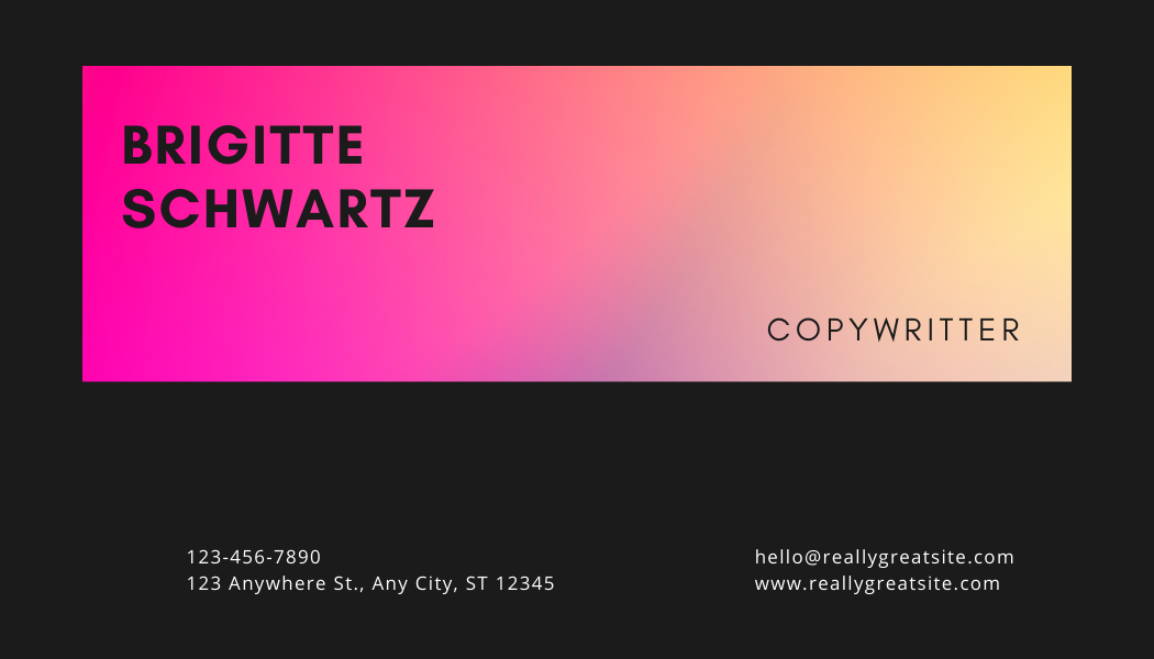 Hologram Simple - Business Card Template - One Side