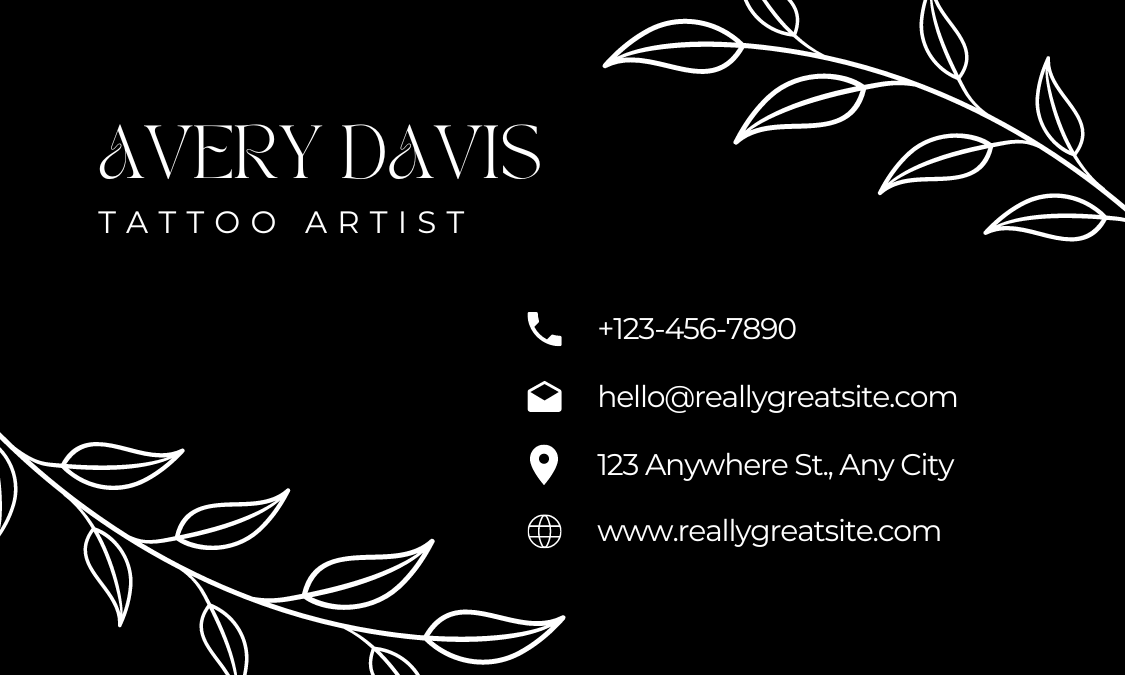 Tattoo Business Card