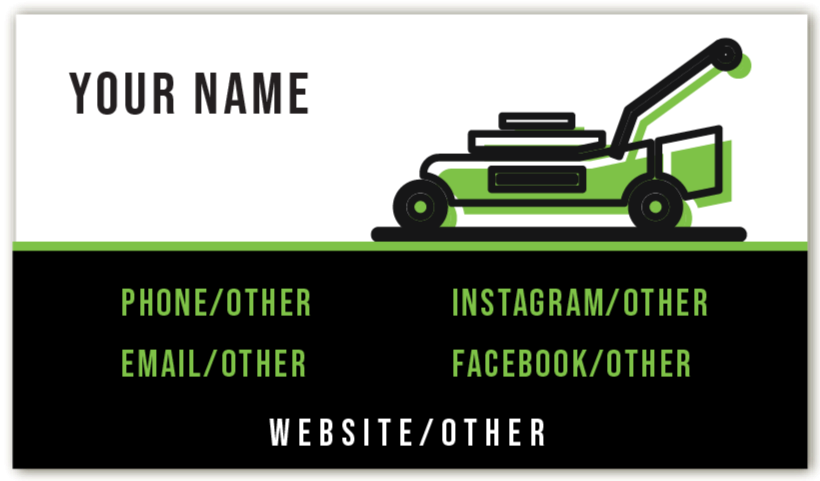 Landscape Green - Business Card Template - One Side