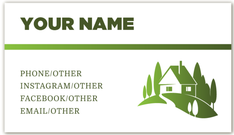 Home - Business Card Template - One Side