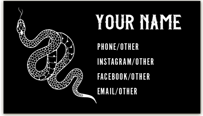 Tattoo Business Card