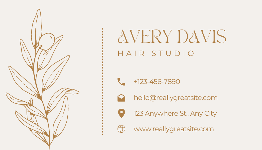 Botanical- Business Card Template - One Side