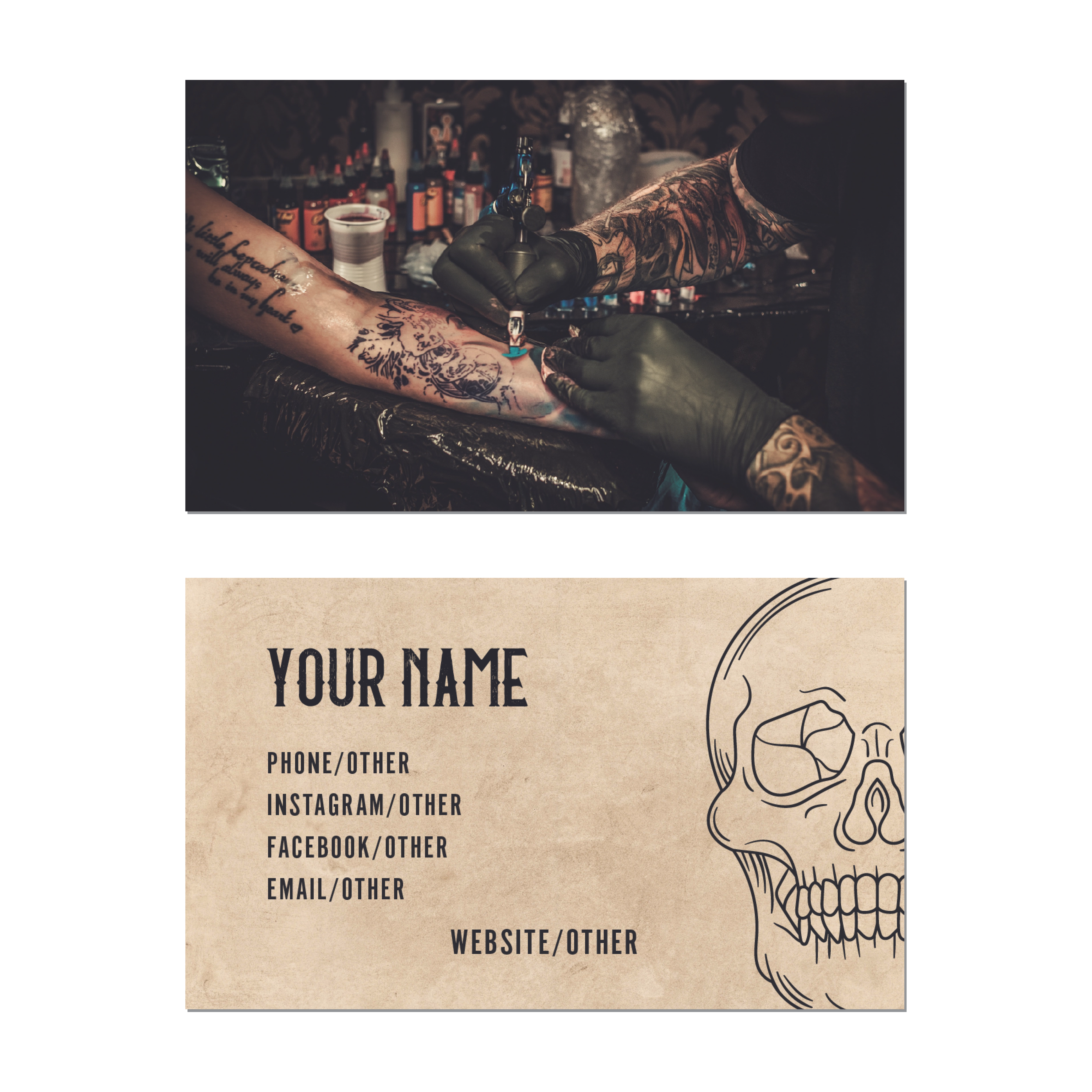Tattoo Business cards Template | PosterMyWall