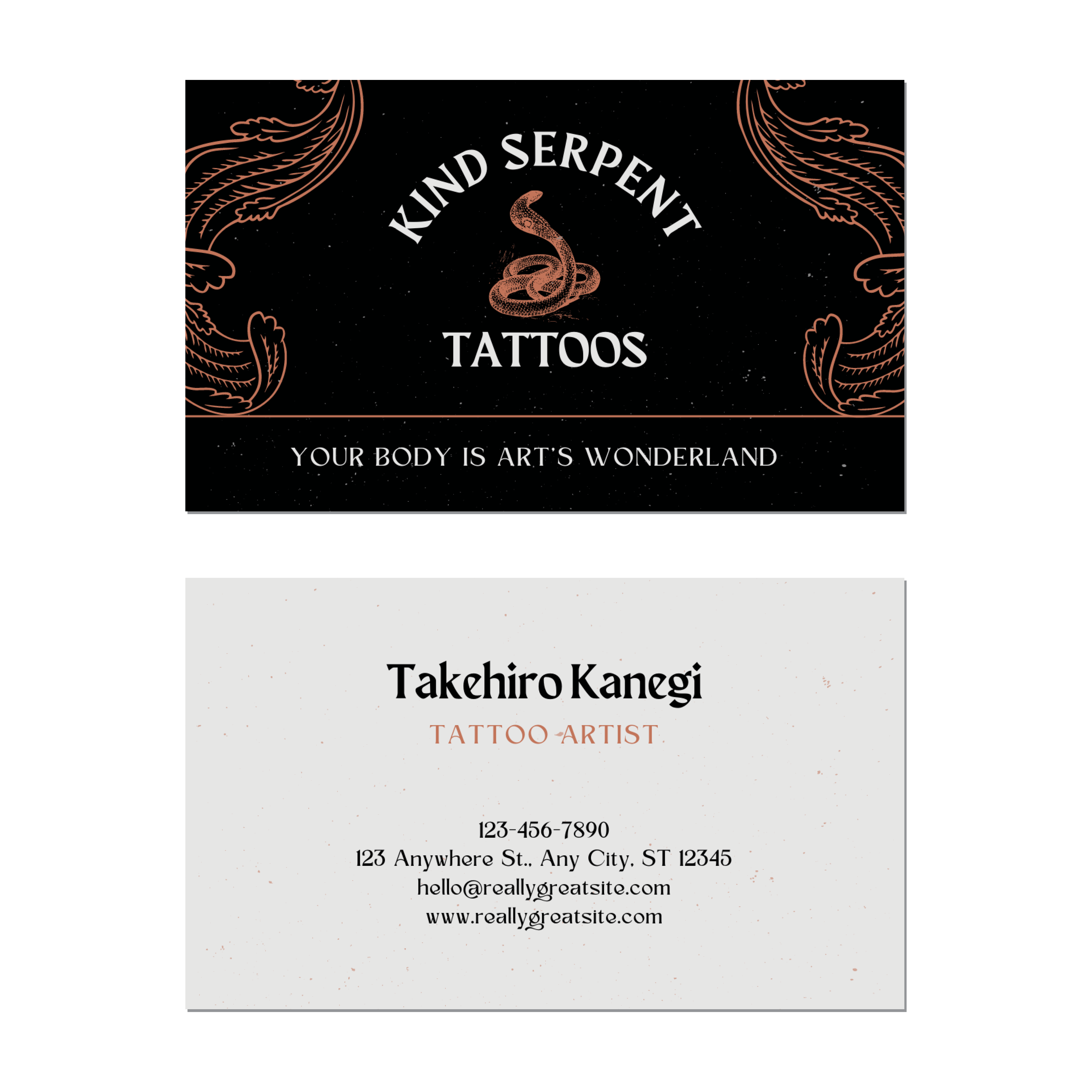 Business cards and vouchers for a tattoo studio :: Behance