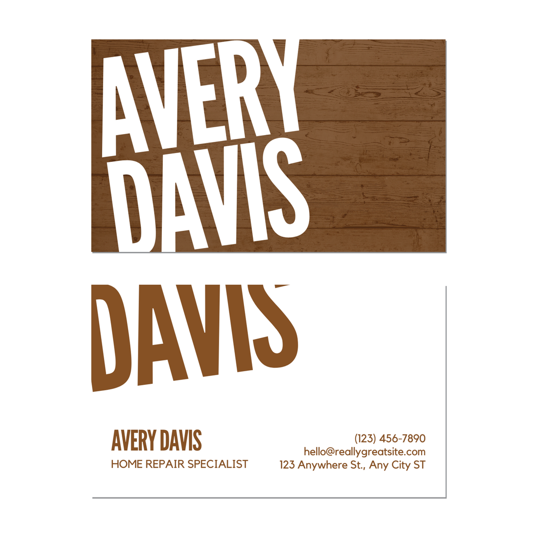 Big Name - Business Card Template - Two Side