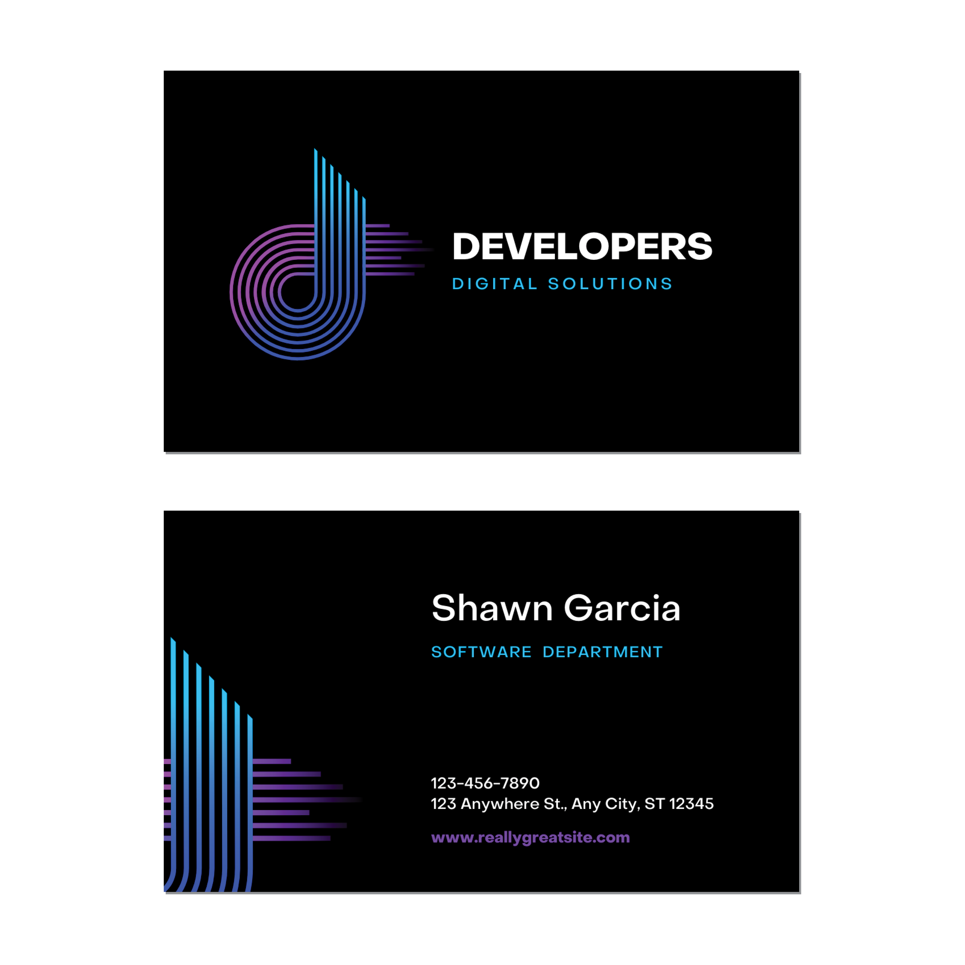 Galaxy Developer - Business Card Template - Two Side