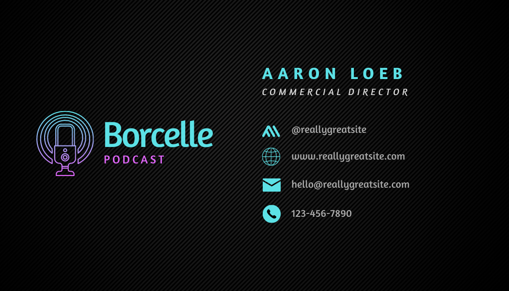 Galaxy Podcast - Business Card Template - One Side