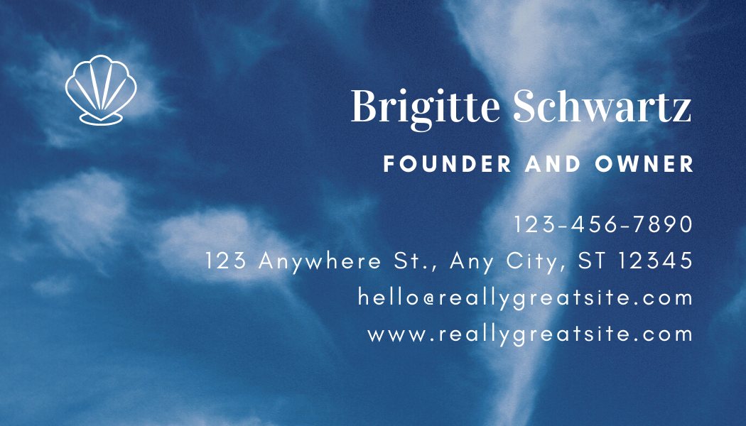 Blue Skies - Business Card Template - One Side