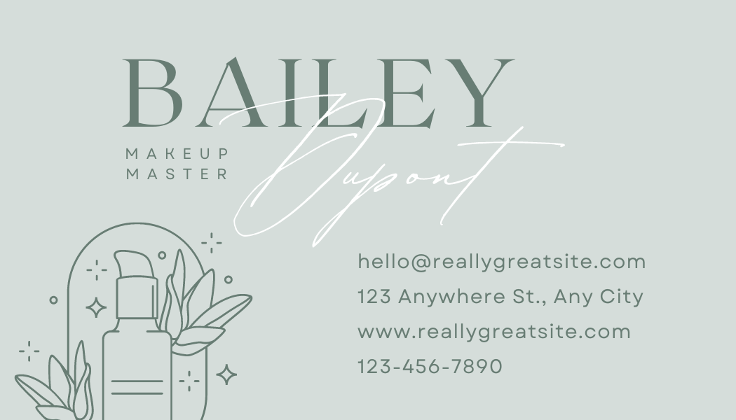 Sage Beauty - Business Card Template - One Side
