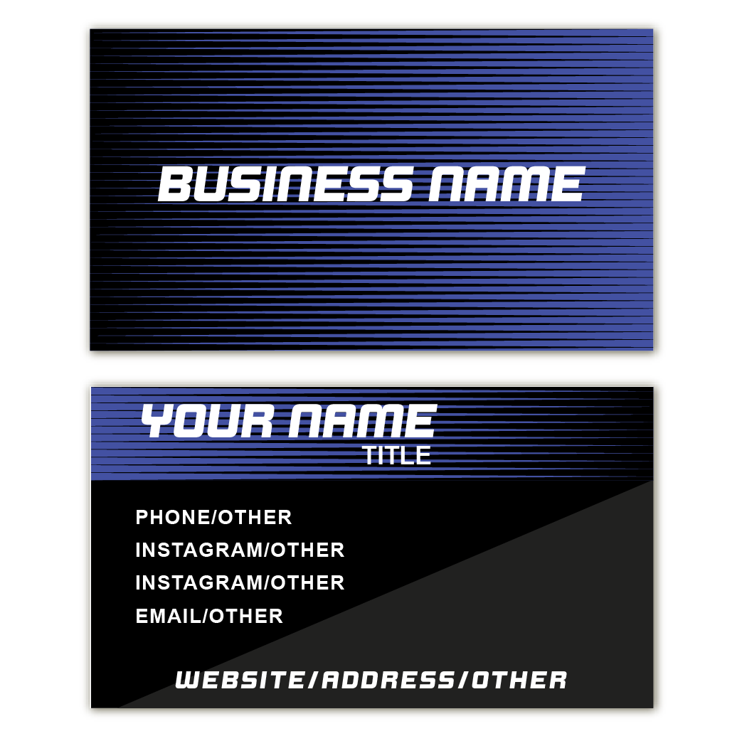Blue Racer - Business Card Template - Two Side