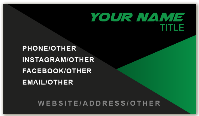 Geo Green - Business Card Template - One Side