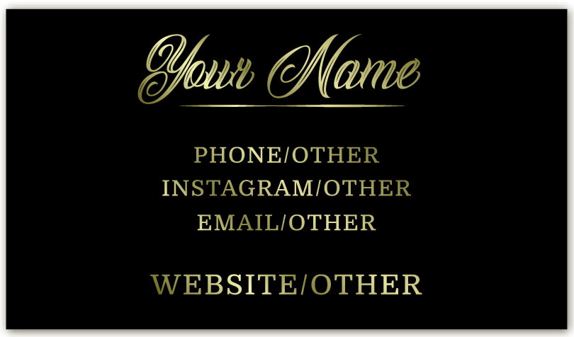 Gold Classic - Business Card Template - One Side