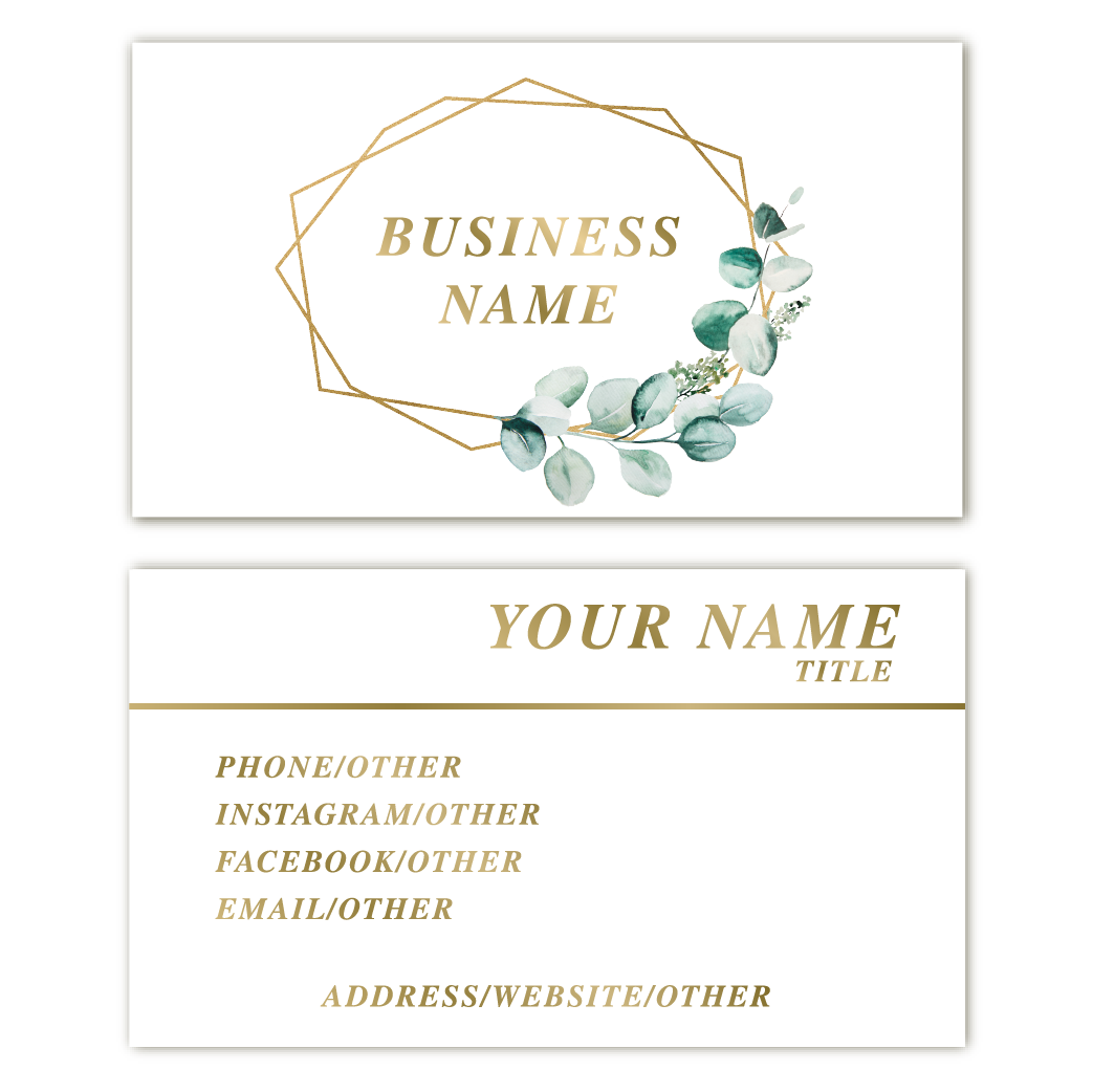 Gold Minimal - Business Card Template - Two Side