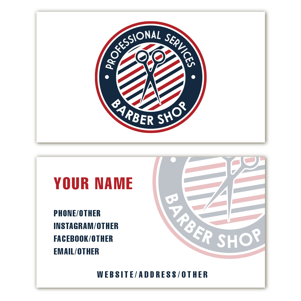Barber Classic - Business Card Template - Two Side