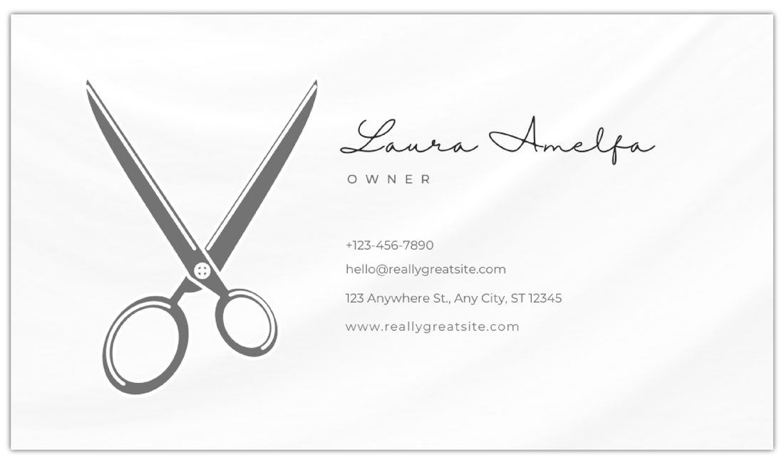 Minimal Hairstylist - Business Card Template - One Side
