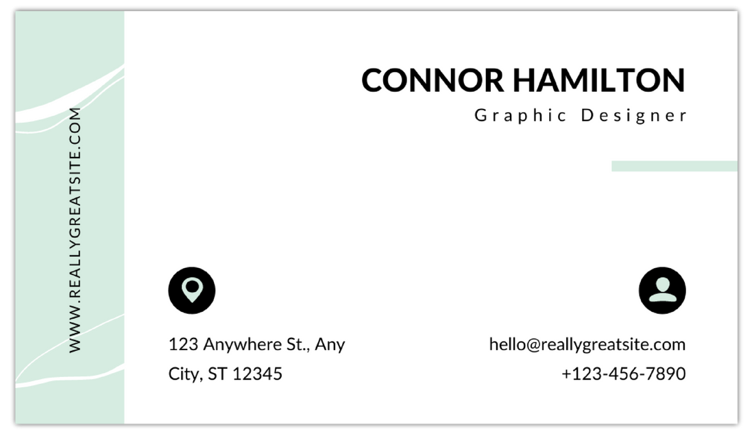 Seafoam Generic - Business Card Template - One Side